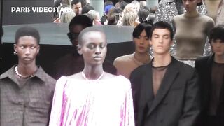 Models during Valentino Fashion Week show @ Paris 2 october 2022 with designer Pierpaolo Piccioli