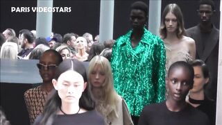 Models during Valentino Fashion Week show @ Paris 2 october 2022 with designer Pierpaolo Piccioli