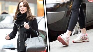 Catherine SPOTTED Shopping In A Black Yoga Pants And Running Shoes At London Store