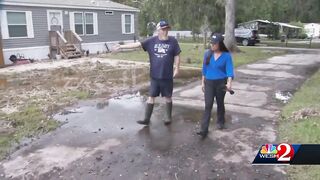 New Smyrna Beach residents neighborhoods still flooded after Hurricane Ian