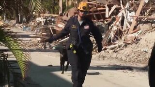 Search and rescue teams on Fort Myers Beach