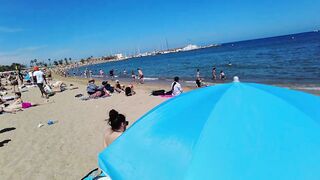 Beach Walking tour - Barcelona Spain - Somorrostro Beach 2022