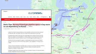 New Baltic pipeline starts Norway Poland | Nord Stream sabotage | Europe energy crisis | Geopolitics