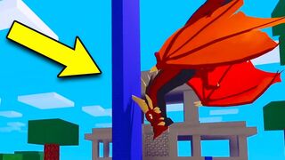 Can giant wall stop the Dragon?! Roblox Bedwars