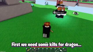 Can giant wall stop the Dragon?! Roblox Bedwars