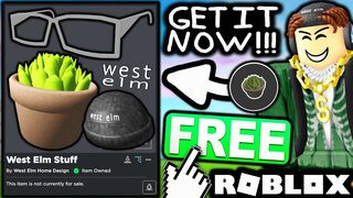 FREE ACCESSORIES! HOW TO GET West Elm Shoulder Plant, Winter Cap & Sophisticated Glasses! (ROBLOX)