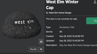 FREE ACCESSORIES! HOW TO GET West Elm Shoulder Plant, Winter Cap & Sophisticated Glasses! (ROBLOX)