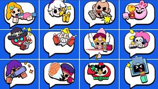 All Brawlers and Skins Animated Special Pins In Brawl Stars