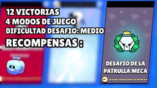 COMBOS PARA EL NUEVO DESAFIO DE LA PATRULLA MECA ! en BRAWL STARS | MAPAS Y RECOMPENSAS