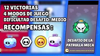 COMBOS PARA EL NUEVO DESAFIO DE LA PATRULLA MECA ! en BRAWL STARS | MAPAS Y RECOMPENSAS