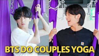 BTS Do Couple Fly Yoga Challenge in NEW Run BTS Episode, Taehyung & Jungkook Fly BTS Fly jennie