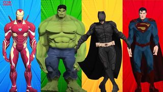 SUPERHERO COLOR DANCE CHALLENGE Ironman and Hulk vs Batman and Superman