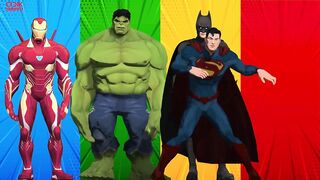 SUPERHERO COLOR DANCE CHALLENGE Ironman and Hulk vs Batman and Superman