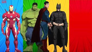 SUPERHERO COLOR DANCE CHALLENGE Ironman and Hulk vs Batman and Superman