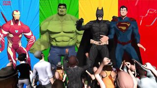 SUPERHERO COLOR DANCE CHALLENGE Ironman and Hulk vs Batman and Superman