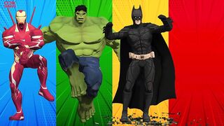 SUPERHERO COLOR DANCE CHALLENGE Ironman and Hulk vs Batman and Superman