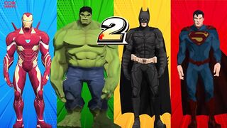 SUPERHERO COLOR DANCE CHALLENGE Ironman and Hulk vs Batman and Superman