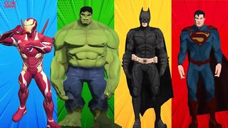 SUPERHERO COLOR DANCE CHALLENGE Ironman and Hulk vs Batman and Superman