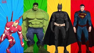 SUPERHERO COLOR DANCE CHALLENGE Ironman and Hulk vs Batman and Superman