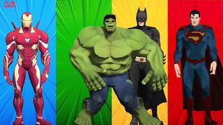 SUPERHERO COLOR DANCE CHALLENGE Ironman and Hulk vs Batman and Superman