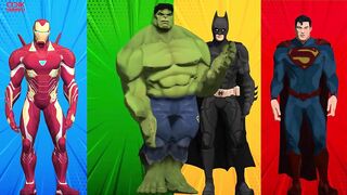 SUPERHERO COLOR DANCE CHALLENGE Ironman and Hulk vs Batman and Superman