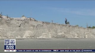 Wildwood officials inspect massive destruction of beach after days of rain, wind