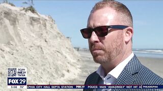 Wildwood officials inspect massive destruction of beach after days of rain, wind