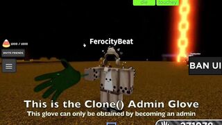 Clone() ADMIN Glove Showcase - Roblox Slap Battles