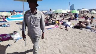 Barcelona Beach Walk - Spain Summer 2022 - Saint Miquel Beach