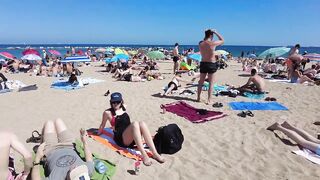 Barcelona Beach Walk - Spain Summer 2022 - Saint Miquel Beach