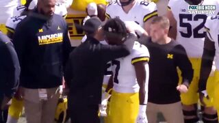 Michigan Coach Mike Hart Collapses on Sideline During Game vs Indiana | 2022 College Football