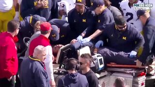 Michigan Coach Mike Hart Collapses on Sideline During Game vs Indiana | 2022 College Football