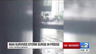 Fort Myers Beach man survives Hurricane Ian by hiding in refrigerator