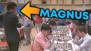 Magnus Carlsen WATCHES His TEAM GAMES like a COACH After He Finished His Game in European Club Cup