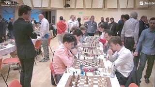 Magnus Carlsen WATCHES His TEAM GAMES like a COACH After He Finished His Game in European Club Cup