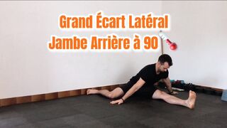 Stretching demi grand écart latéral - jambe arrière à 90°