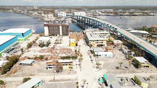 Fort Myers Beach Florida Afte Hurricane Ian