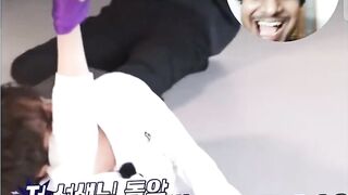 Jin Suddenly Spinning While Stretching! | RUN BTS