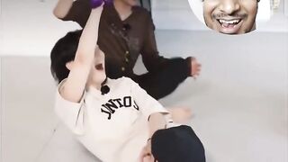 Jin Suddenly Spinning While Stretching! | RUN BTS