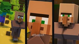 Best of Ethobot VILLAGER EDITION - Minecraft Shorts Compilation