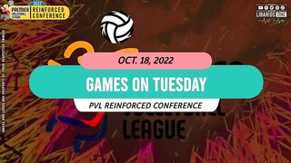 PVL STANDINGS TODAY AS OF OCTOBER 15, 2022 | GAME RESULTS TODAY | GAMES ON TUESDAY | REINFORCED CONF