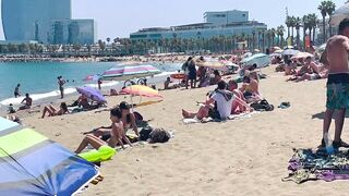 Beach Sant Sebastia ????????Barcelona beach walk