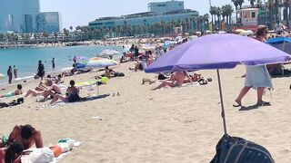 Beach Sant Sebastia ????????Barcelona beach walk