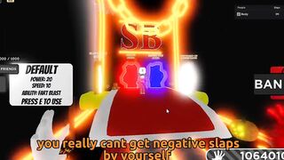 How To Get Negative Slaps On Slap Battles Roblox