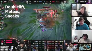 [Compilation] Casters and Streamers' reaction to Faker solokills Jensen | Worlds 2022 | T1 vs C9