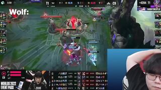 [Compilation] Casters and Streamers' reaction to Faker solokills Jensen | Worlds 2022 | T1 vs C9