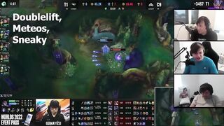 [Compilation] Casters and Streamers' reaction to Faker solokills Jensen | Worlds 2022 | T1 vs C9