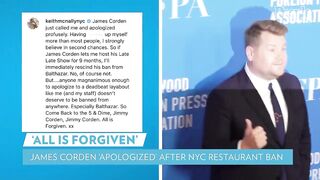 James Corden "Apologized Profusely" After Being Banned from N.Y.C. Restaurant, Says Owner | PEOPLE