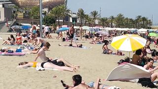 Barcelona beach walk ????????beach Somorrostro