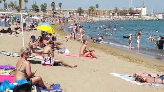 Barcelona beach walk ????????beach Somorrostro